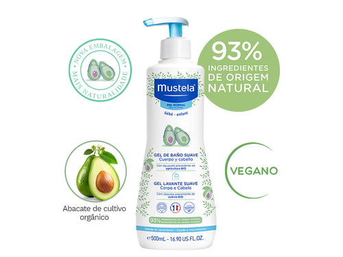 Gel Lavante Suave com Abacate Orgânico - Mustela Brasil - 4