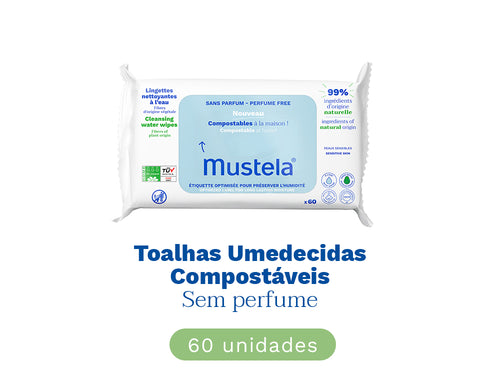 Toalhas Umedecidas Compostáveis sem Perfume - Mustela Brasil - 2