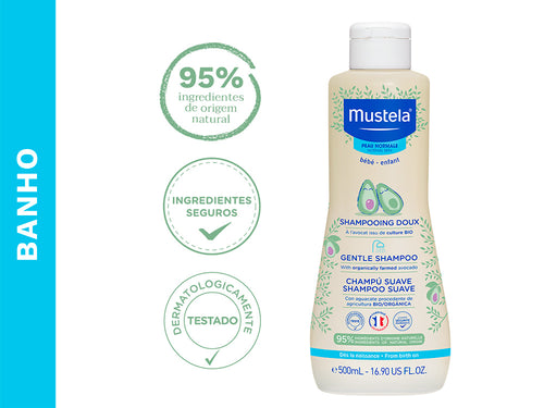 Shampoo Suave com Abacate Orgânico - Mustela Brasil - 3