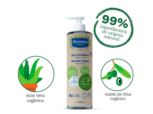 Água Micelar Sem Enxágue BIO Orgânico Certificado - Mustela Brasil - 4