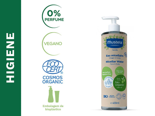 Água Micelar Sem Enxágue BIO Orgânico Certificado - Mustela Brasil - 3