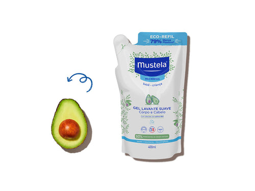 Refil Gel Lavante Suave com Abacate Orgânico - Mustela Brazil - 1