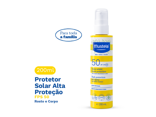 Protetor Solar Alta Proteção Spray FPS 50 200 ml - Mustela Brasil - 2
