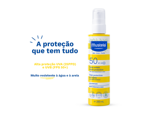 Protetor Solar Alta Proteção Spray FPS 50 200 ml - Mustela Brasil - 6