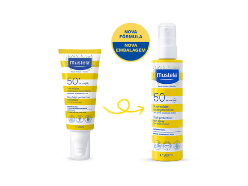 Protetor Solar Alta Proteção Spray FPS 50 200 ml - Mustela Brasil - 1
