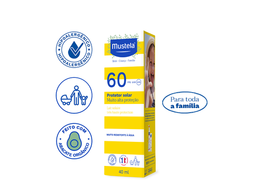 Protetor Solar Alta Proteção FPS 60 40 ml - Mustela Brasil - 4