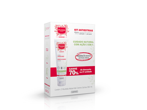 Kit Prevenção de Estrias – 2 Mustela Maternité Creme Estrias 250 ml com 70% na 2ª unidade - Mustela Brasil - 1