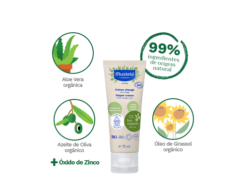 Creme Preventivo de Assaduras BIO Orgânico Certificado - Mustela Brasil - 4