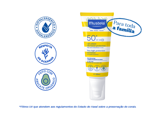 Protetor Solar Alta Proteção FPS 50+ 200 ml - Mustela Brasil - 5