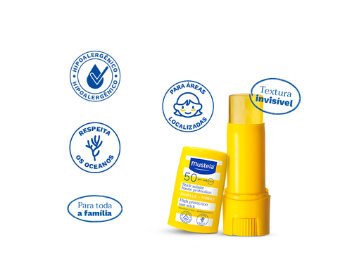 Stick Protetor Solar Alta Proteção FPS 50 - Mustela Brasil - 4