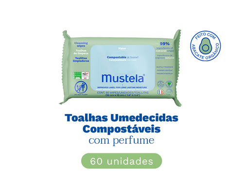 Toalhas Umedecidas Compostáveis com Perfume - Mustela Brazil - 2