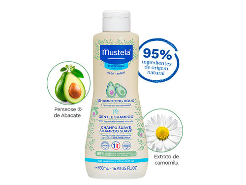 Shampoo Suave com Abacate Orgânico - Mustela Brazil - 4